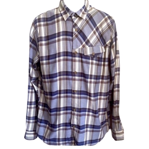 Vans Men’s Blue Plaid Long sleeve Button Down Shirt Size M - Picture 1 of 6